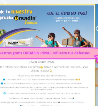 500 Muestras gratis ORDASIN INMU, refuerza tus defensas
