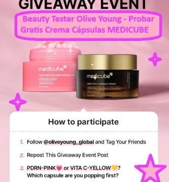 Beauty Tester Olive Young - Probar gratis crema en cápsulas MEDICUBE