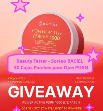 Beauty Tester - Sorteo BACIEL de 30 parches para ojos PDRN