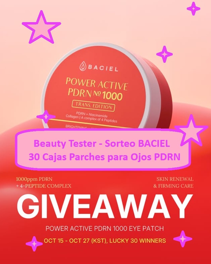 Beauty Tester - Sorteo BACIEL de 30 parches para ojos PDRN