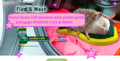 Kuvut busca 150 personas para probar gratis Estropajo SPONTEX FLEX & WASH