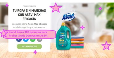 Kuvut busca 300 personas para Probar Gratis Detergente ASEVI