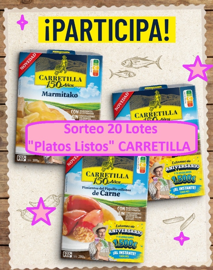 Sorteo 20 Lotes "Platos Listos" CARRETILLA