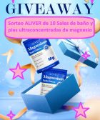 Sorteo ALIVER de 10 Sales de baño y pies ultraconcentradas de magnesio