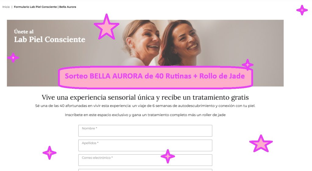 Sorteo BELLA AURORA de 40 Rutinas + Rollo de Jade