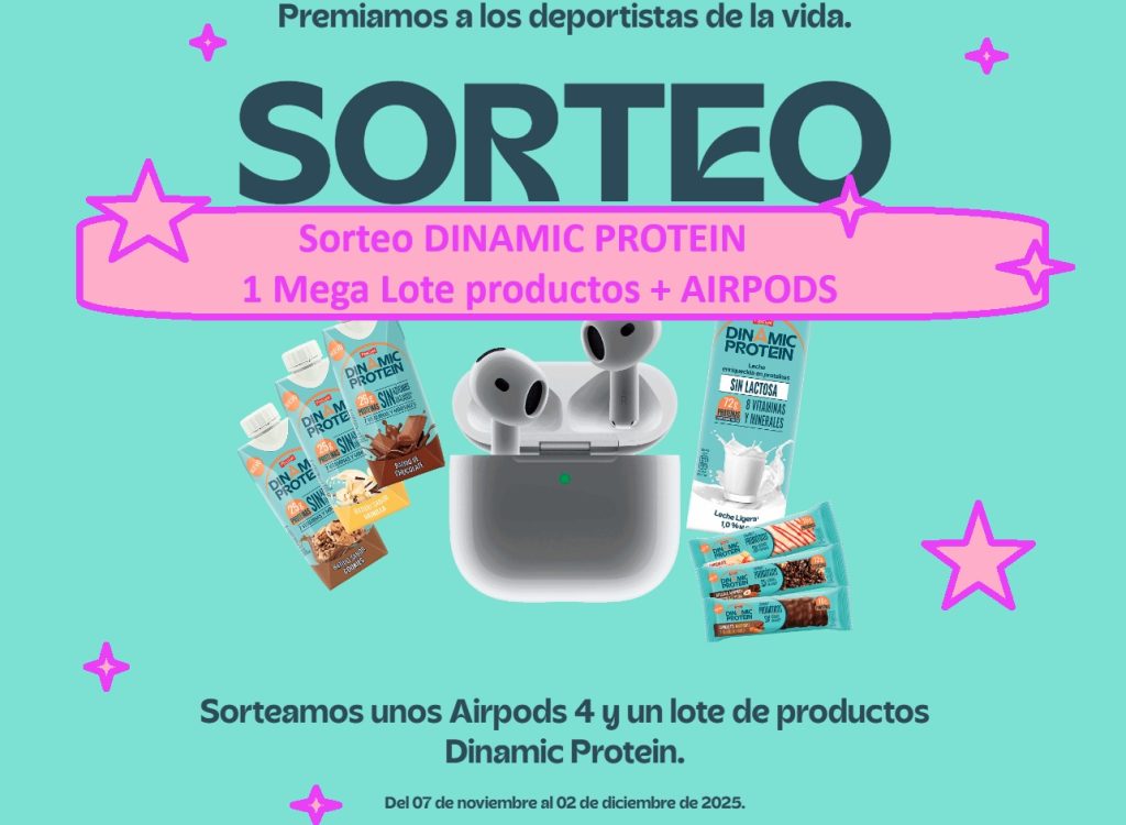 Sorteo Dinamic Protein de AIRPODS mas lote de productos