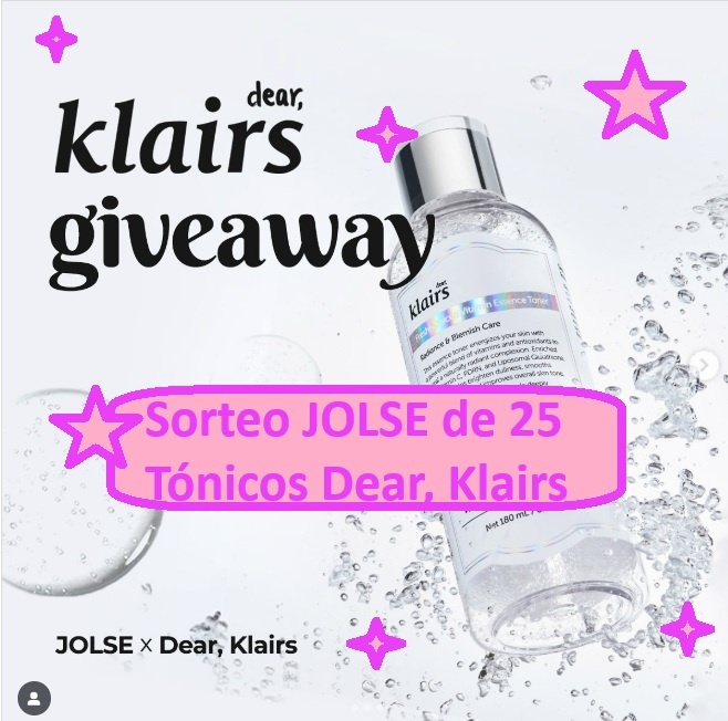 Sorteo JOLSE de 25 Tónicos Dear, Klairs
