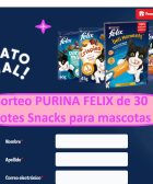Sorteo PURINA FELIX de 30 Lotes Snacks para mascotas