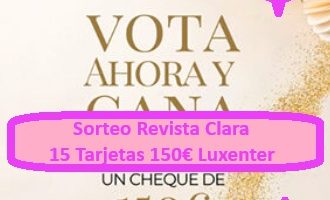 Sorteo Revista Clara de 15 Tarjetas de 150 euros para joyas Luxenter