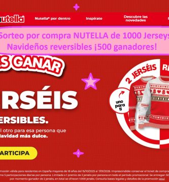 Sorteo por compra NUTELLA de 1000 Jerseys navideños