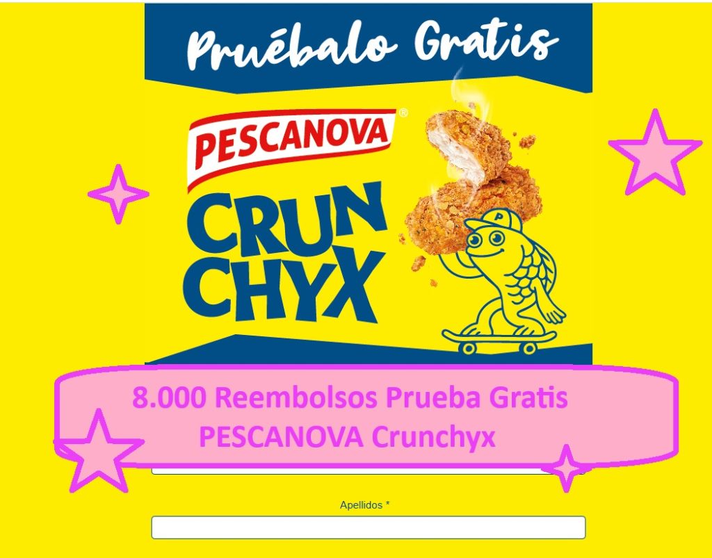 8.000 Reembolsos Prueba Gratis PESCANOVA Crunchyx