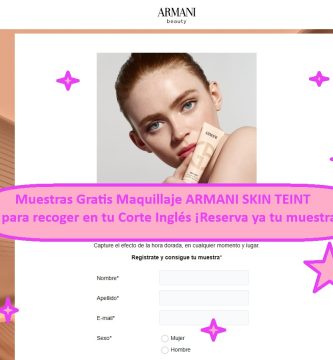 Muestras Gratis Maquillaje ARMANI SKIN TEINT para recoger en tu Corte Inglés