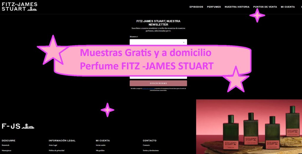 Muestras Gratis y a domicilio Perfume FITZ -JAMES STUART