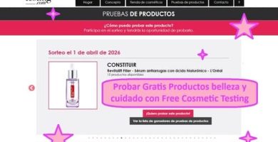 Probar Productos gratis de belleza y cuidado con Free Cosmetic Testing