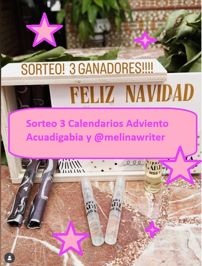 Sorteo 3 Calendarios Adviento Acuadigabia y @melinawriter