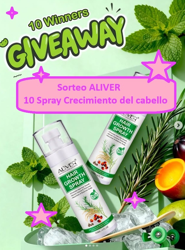 Sorteo ALIVER de 10 spray crecimiento del cabello