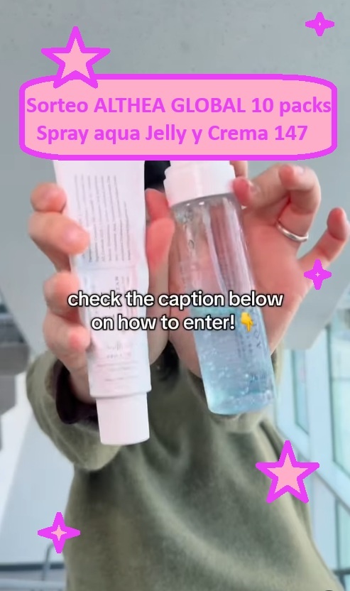 Sorteo ALTHEA GLOBAL de 10 packs Spray aqua Jelly y Crema 147