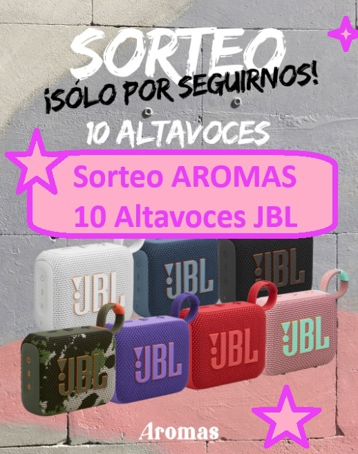 Sorteo AROMAS 10 Altavoces JBL