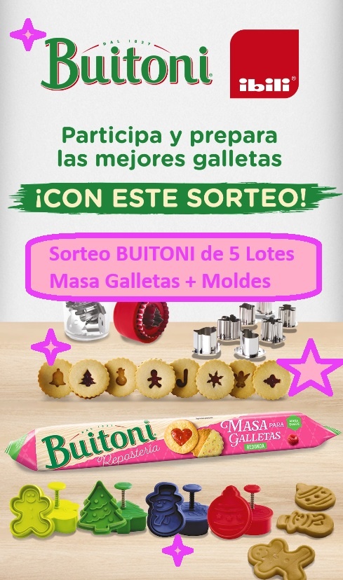 Sorteo BUITONI de 5 Lotes Masa Galletas + Moldes