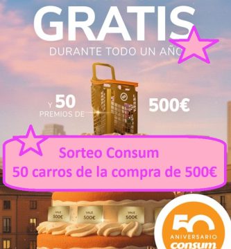 Sorteo Consum de 50 carros de la compra por valor de 500 euros