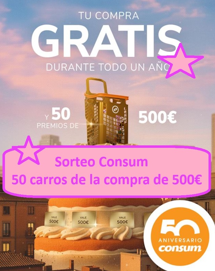Sorteo Consum de 50 carros de la compra por valor de 500 euros
