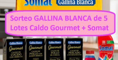 Sorteo GALLINA BLANCA de 5 Lotes Caldo Gourmet + Somat