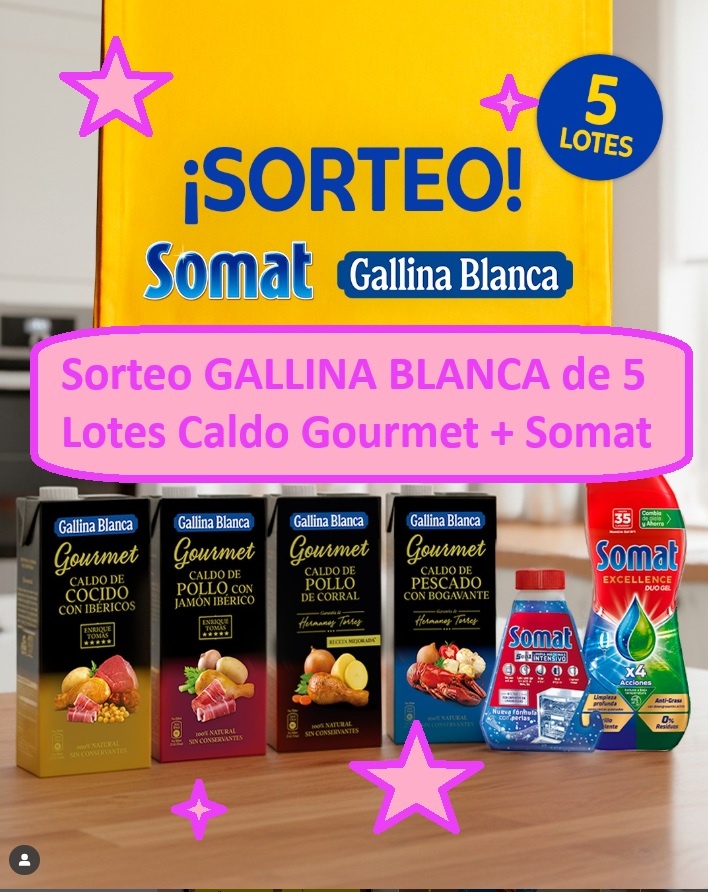 Sorteo GALLINA BLANCA de 5 Lotes Caldo Gourmet + Somat
