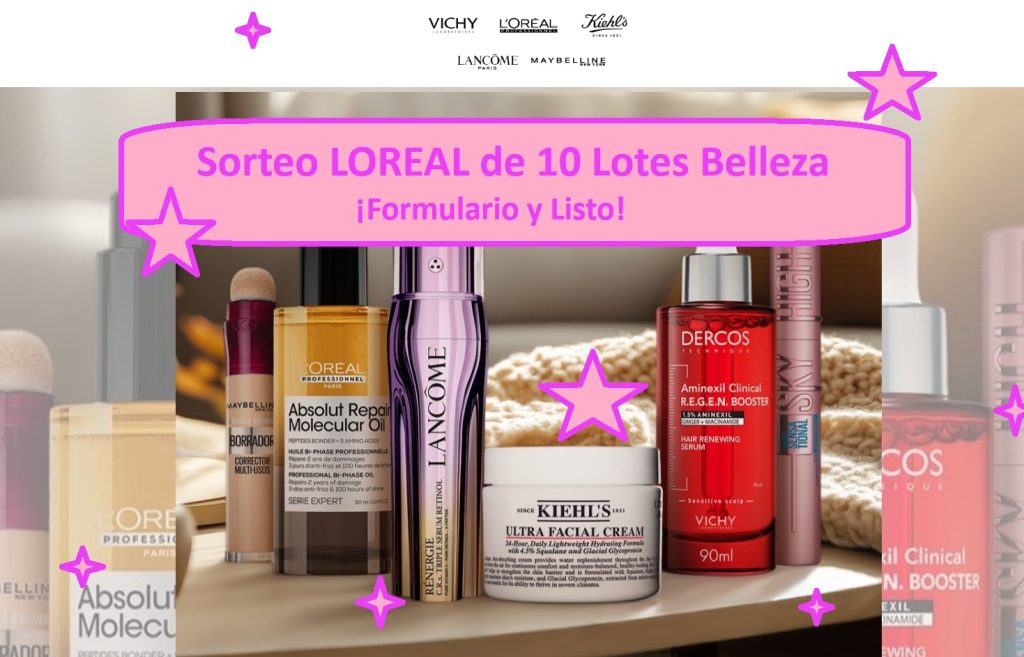 Sorteo LOREAL de 10 Lotes Belleza