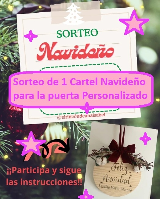 Sorteo de 1 Cartel Navideño para la puerta Personalizado