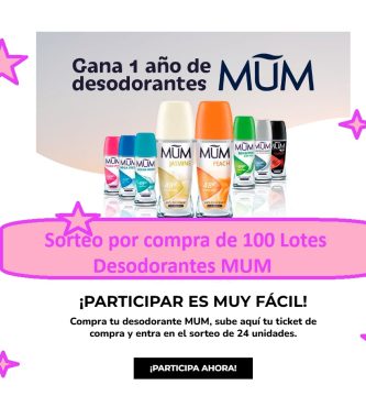 Sorteo por compra de 100 Lotes Desodorantes MUM