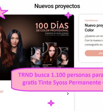 TRND busca 1.100 personas para probar gratis Tinte Syoss Permanente Color