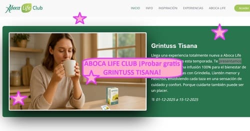 ABOCA LIFE CLUB ¡Probar gratis GRINTUSS TISANA!