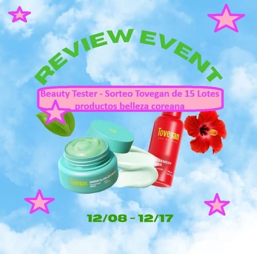 Beauty Tester - Sorteo Tovegan de 15 Lotes productos belleza coreana