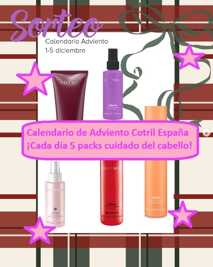 Calendario de Adviento Cotril España ¡Cada día 5 packs cuidado del cabello!