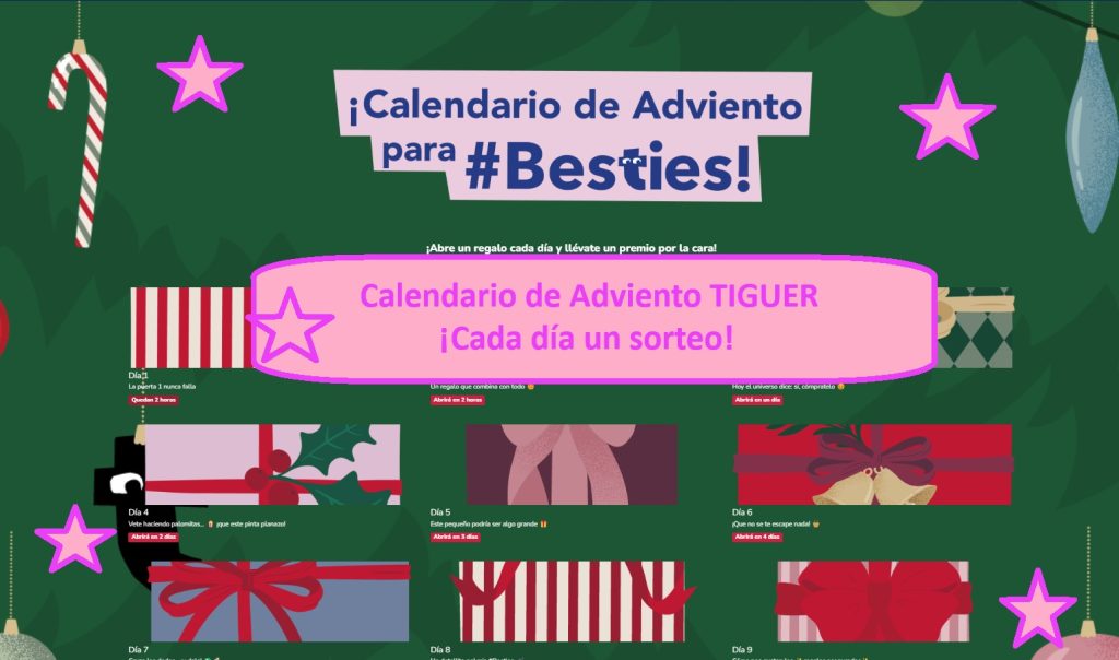 Calendario de Adviento TIGUER ¡Cada día un sorteo!