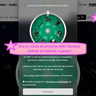 Gira la ruleta de premios AMC Navidad ¡Sabrás al instante si ganas!