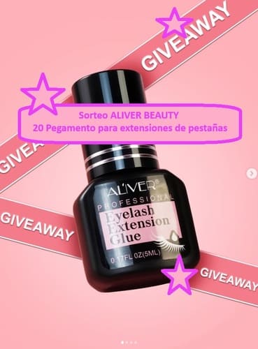 Sorteo ALIVER BEAUTY de 20 Pegamentos para extensiones de pestañas