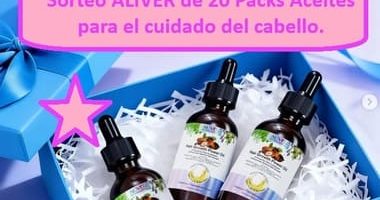 Sorteo ALIVER de 20 Packs Aceites para el cuidado del cabello.