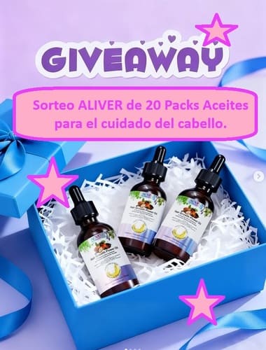 Sorteo ALIVER de 20 Packs Aceites para el cuidado del cabello.