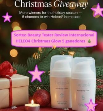 Sorteo Beauty Tester Review Internacional HELEO4 Christmas Glow 5 ganadores 🎄✨