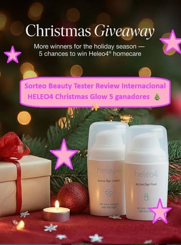 Sorteo Beauty Tester Review Internacional HELEO4 Christmas Glow 5 ganadores 🎄✨