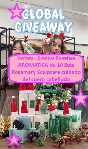 Sorteo - Evento Reseñas AROMATICA de 10 Sets Rosemary Scalpcare cuidado del cuero cabelludo
