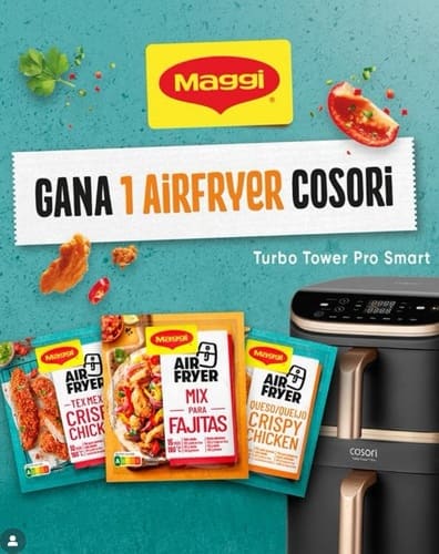 Sorteo Freidora COSORI Turbo Tower Pro + Sazonadores MAGGI 🎁 1 ganador/a