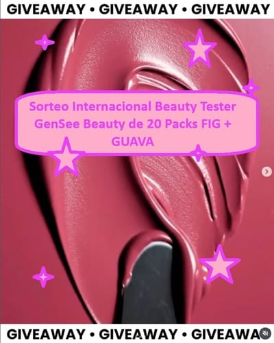 Sorteo Internacional Beauty Tester GenSee Beauty de 20 Packs FIG + GUAVA