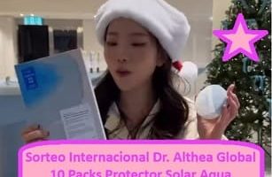 Sorteo Internacional Dr. Althea Global 10 Packs Protector Solar Aqua + Mascarilla Aqua