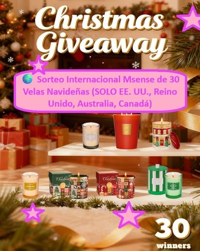 🌍 Sorteo Internacional Msense de 30 Velas Navideñas (SOLO EE. UU., Reino Unido, Australia, Canadá)
