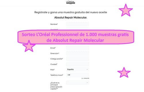 Sorteo L’Oréal Professionnel de 1.000 muestras gratis de Absolut Repair Molecular