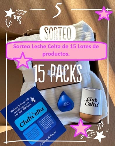 Sorteo Leche Celta de 15 Lotes de productos.