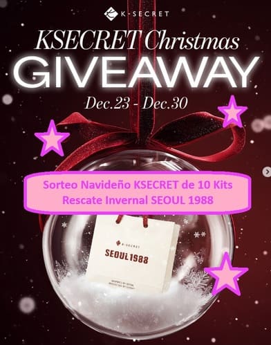 Sorteo Navideño KSECRET de 10 Kits Rescate Invernal SEOUL 1988