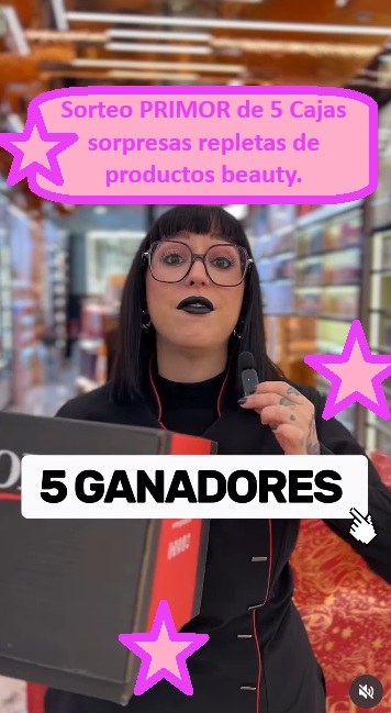 Sorteo PRIMOR de 5 Cajas sorpresas repletas de productos beauty.